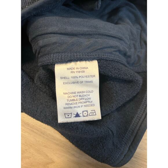 Men’s Medium Smith’s Workwear Knit Vest Slate Blue Full Zip Fleece - Picture 3 of 4